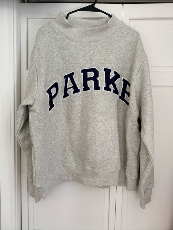 Parke Tops - Parke grey mock neck sweater fleece